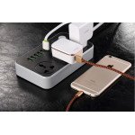 Wholesale Power Strip 6 USB Port and 3-Outlet Wall Charger Station Surge Protector 10A 2500W with 6.2ft Cord